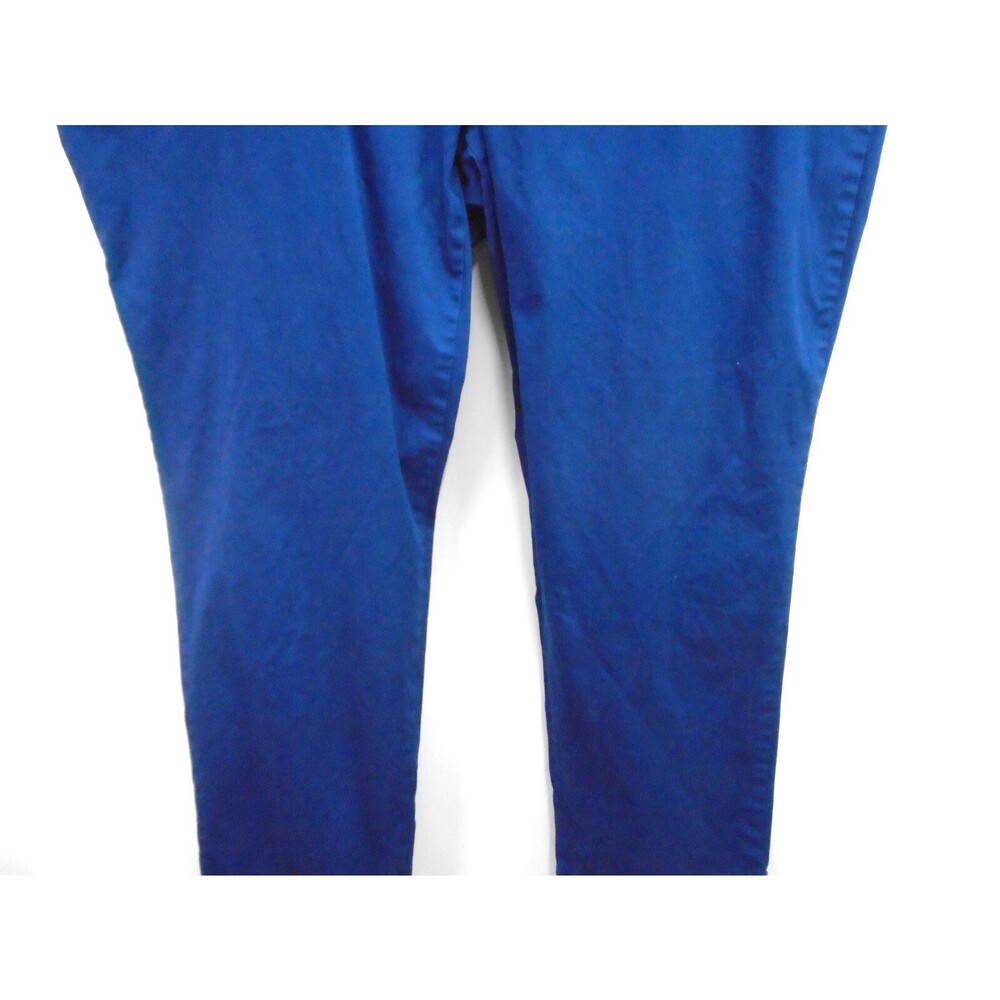Liz Claiborne Women's Straight Pants Blue Plus Size 20W (46x27) Cotton Blend - Picture 5 of 9